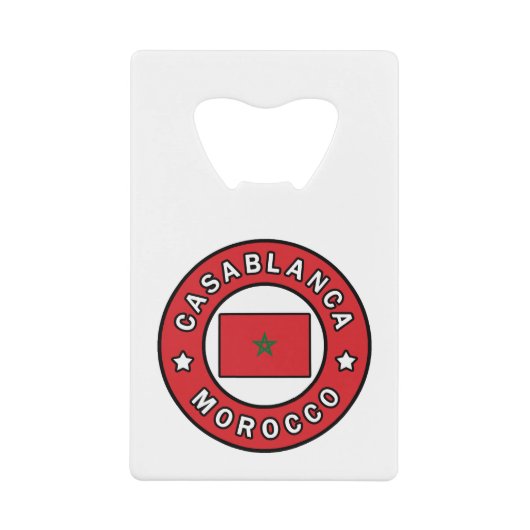 Casablanca Marokko Geldbeutel Flaschenöffner (Vorderseite)