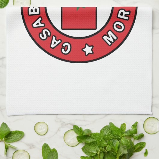 Casablanca Marokko Geschirrtuch (Gefaltet)