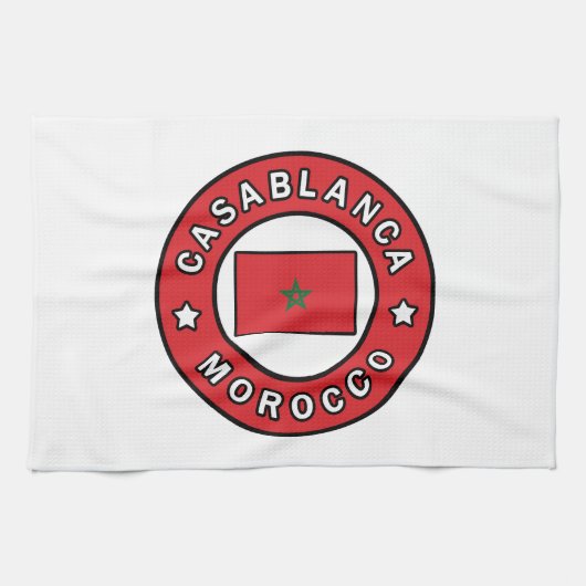 Casablanca Marokko Geschirrtuch (Horizontal)