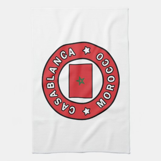 Casablanca Marokko Geschirrtuch (Vertikal)