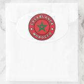 Casablanca Marokko Ovaler Aufkleber (Tasche)