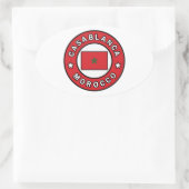 Casablanca Marokko Ovaler Aufkleber (Tasche)