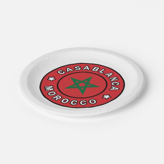 Casablanca Marokko Pappteller (Schrägansicht)