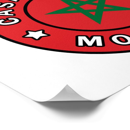 Casablanca Marokko Poster (Ecke)