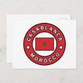 Casablanca Marokko Postkarte (Vorne/Hinten)