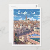 Casablanca Marokko Postkarte (Vorne/Hinten)