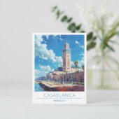 Casablanca Marokko Postkarte (Stehend Vorderseite)