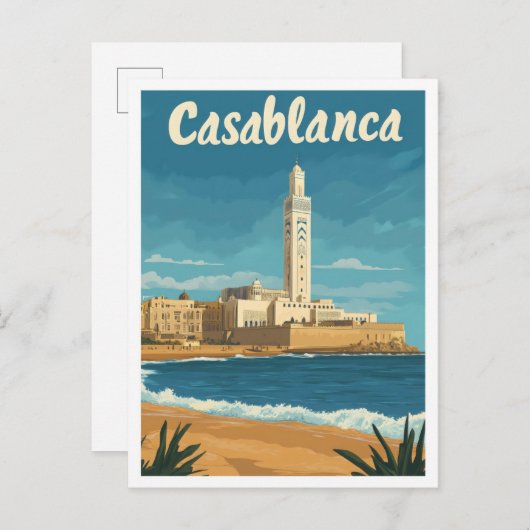 Casablanca Marokko Postkarte (Vorne/Hinten)