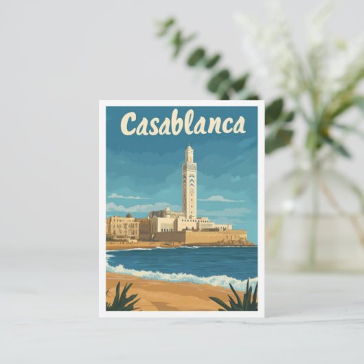 Casablanca Marokko Postkarte (Stehend Vorderseite)