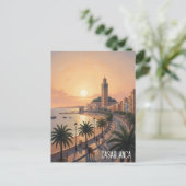 Casablanca Marokko Reise Postkarte (Stehend Vorderseite)