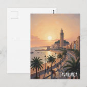 Casablanca Marokko Reise Postkarte (Vorne/Hinten)
