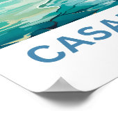 Casablanca Marokko Reisen Print Poster (Ecke)