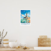 Casablanca Marokko Reisen Print Poster (Küche)