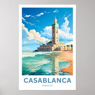 Casablanca Marokko Reisen Print Poster