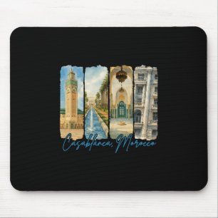 Casablanca Marokko Reisend Reise Pinselstrich Souv Mousepad