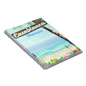 Casablanca Marokko, romantisches Vintage Poster Notizblock (Rechte Seite)