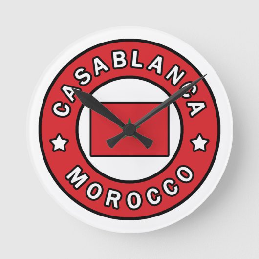 Casablanca Marokko Runde Wanduhr (Vorderseite)