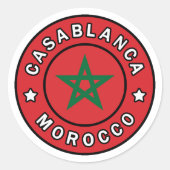 Casablanca Marokko Runder Aufkleber (Vorderseite)