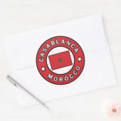 Casablanca Marokko Runder Aufkleber (Umschlag)