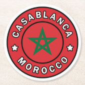 Casablanca Marokko Runder Pappuntersetzer (Vorderseite)
