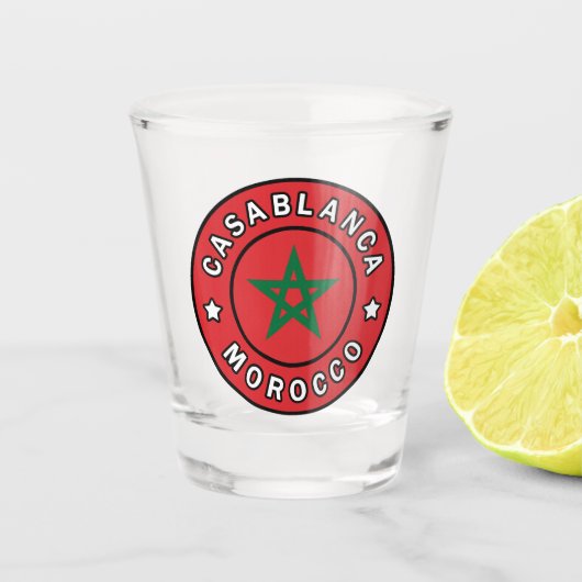 Casablanca Marokko Schnapsglas (Vorderseite)