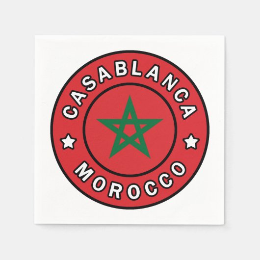 Casablanca Marokko Serviette (Vorderseite)