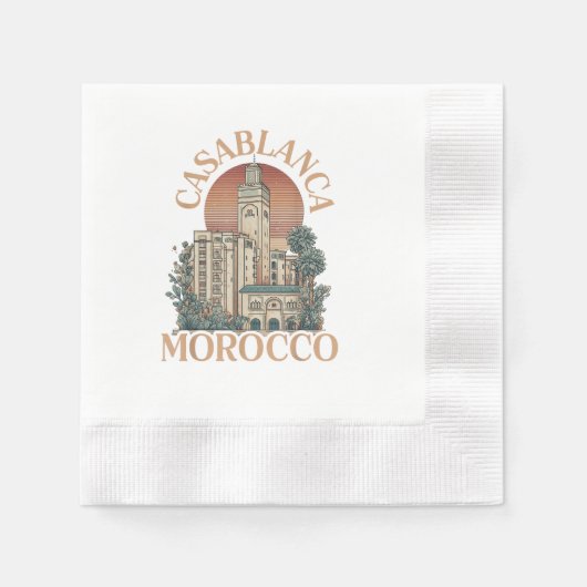 Casablanca Marokko Serviette (Vorderseite)