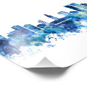 Casablanca Marokko Skyline Blue Fotodruck (Ecke)