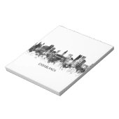 Casablanca Marokko Skyline BW Notizblock (Rotiert)