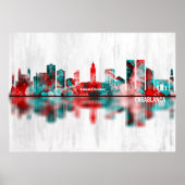 Casablanca Marokko Skyline Poster (Vorne)