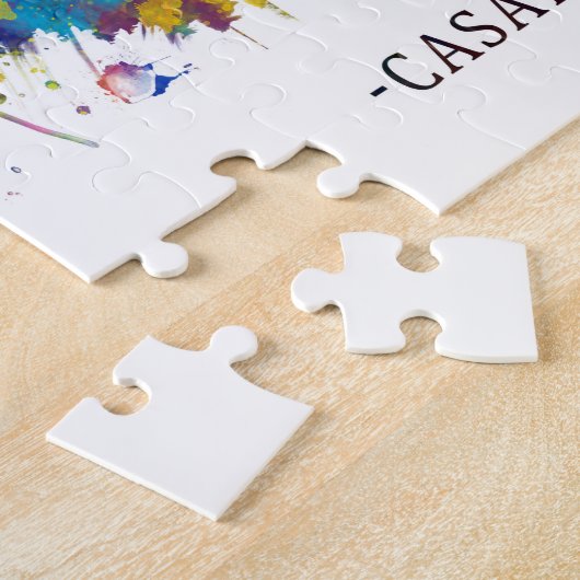 Casablanca Marokko Skyline Puzzle (Seite)