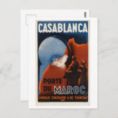 Casablanca Marokko Vintag Inspiriert Postkarte (Vorne/Hinten)