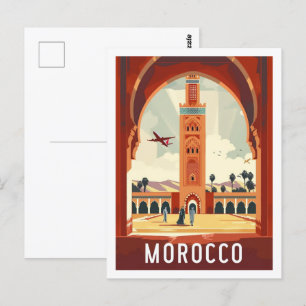 Casablanca Marokko Vintage Berühmter Reiseort Postkarte