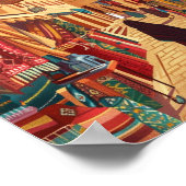 Casablanca Marokko Vintager Berühmter Reiseort Poster (Ecke)