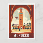 Casablanca Marokko Vintager Berühmter Reiseort Postkarte (Vorderseite)