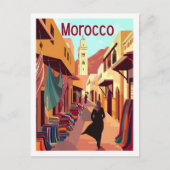 Casablanca Marokko Vintager Berühmter Reiseort Postkarte (Vorderseite)