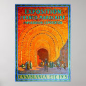 Casablanca Marokko Vintages Französisches Reisepla Poster (Vorne)