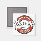 Casablanca Marokko Vintages Logo Magnet (Vorderseite/Rückseite)