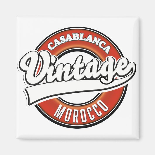 Casablanca Marokko Vintages Logo Magnet (Vorne)