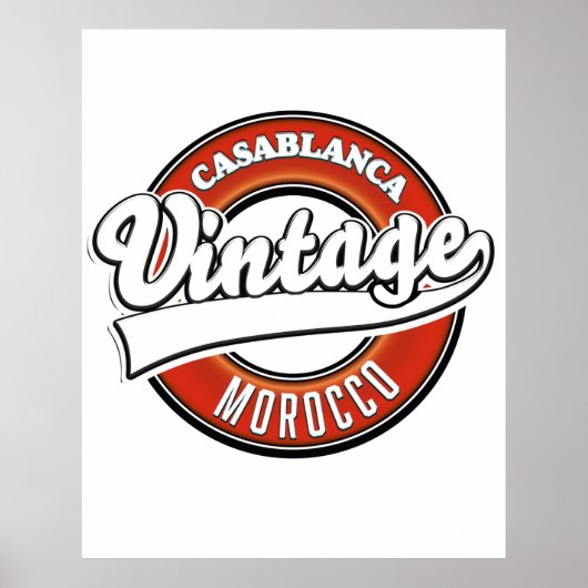 Casablanca Marokko Vintages Logo Poster (Vorne)