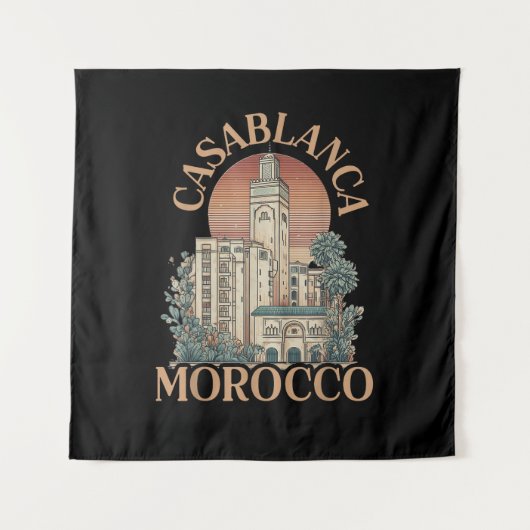 Casablanca Marokko Wandteppich (Vorderseite)