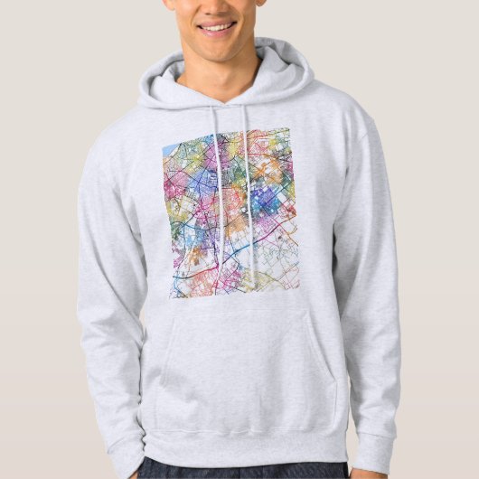 Casablanca Morocco City Map Hoodie (Vorderseite)