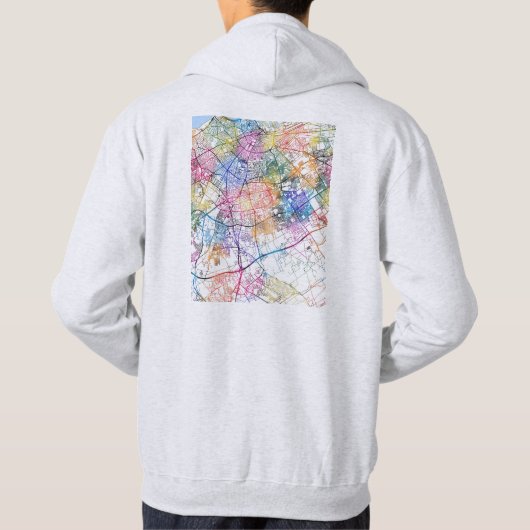 Casablanca Morocco City Map Hoodie (Rückseite)