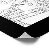 Casablanca Morocco Map Poster (Ecke)