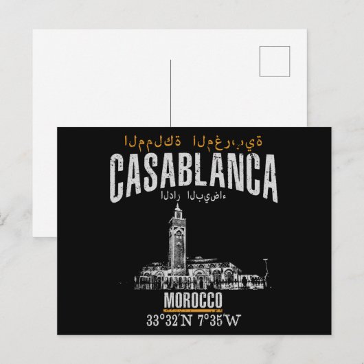 Casablanca Postkarte (Vorne/Hinten)