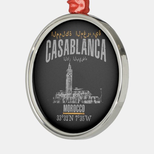Casablanca Silbernes Ornament (Links)