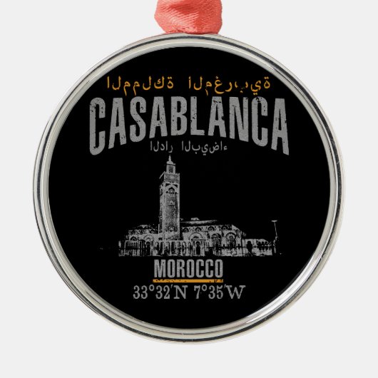 Casablanca Silbernes Ornament (Vorne)