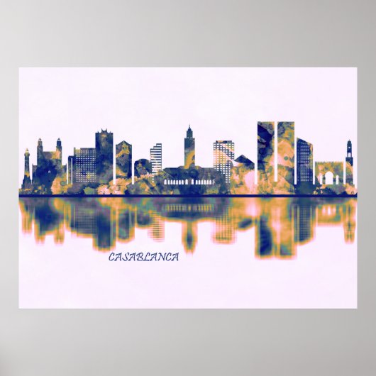 Casablanca Skyline Poster (Vorne)