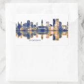 Casablanca Skyline Rechteckiger Aufkleber (Tasche)
