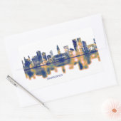 Casablanca Skyline Rechteckiger Aufkleber (Umschlag)
